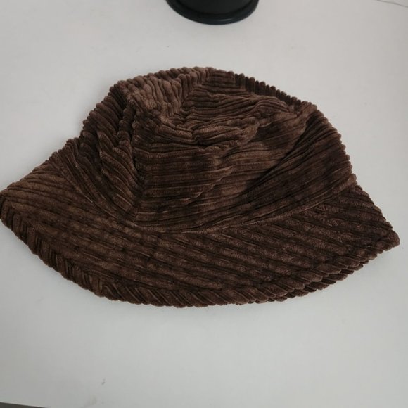 CLUB MONACO | Corduroy bucket hat brown sz S/M - Picture 2 of 6